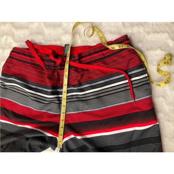 OP Mens Swim Trunks/Shorts Red/Black/Gray/White Size XL/XG 40-42 - Picture 12 of 12